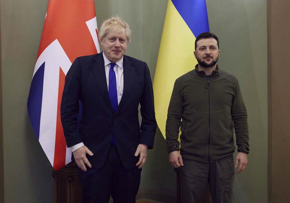 Boris Johnson Pays A Surprise Visit To Kyiv And Promises To Help